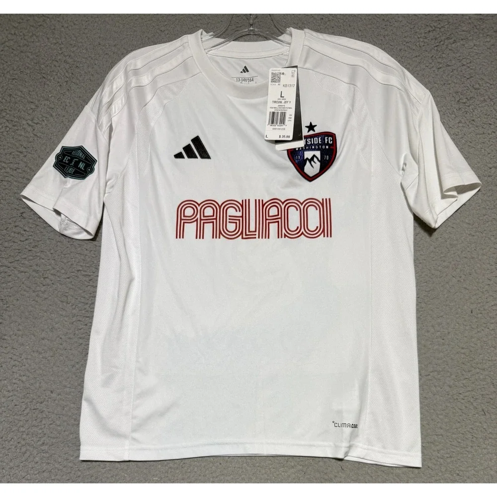 NEW adidas Eastside FC Washington Soccer Futbol jersey Youth size L 13-14Y